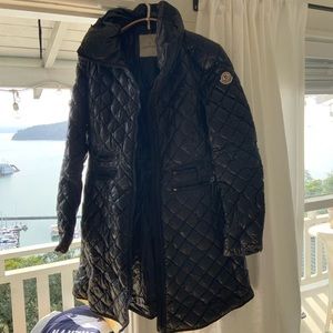 The most spectacular MONCLER LONG COAT & BELT TOO